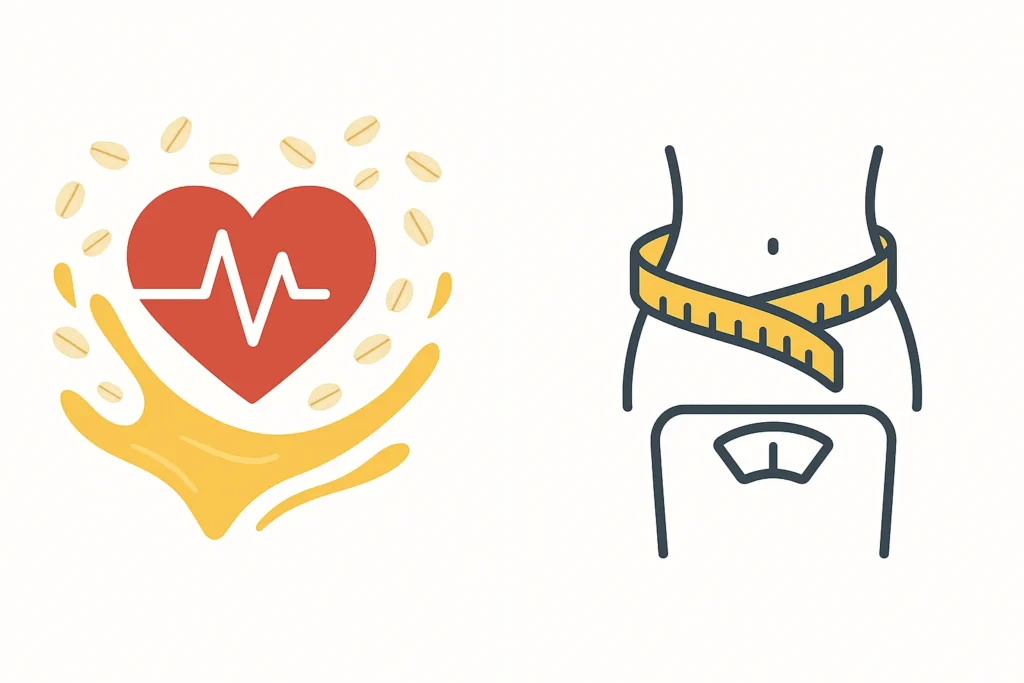 Oats for weight loss and heart health benefits (Beta-Glucan).