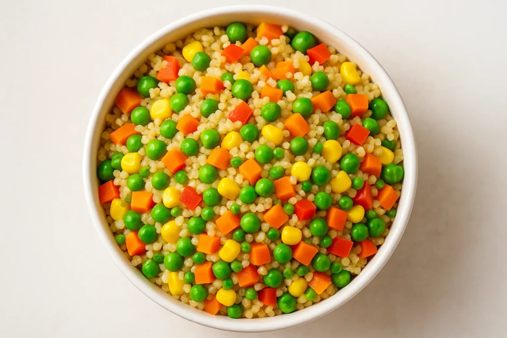 Vegetarian oats recipes for dinner pilaf with mixed vegetables