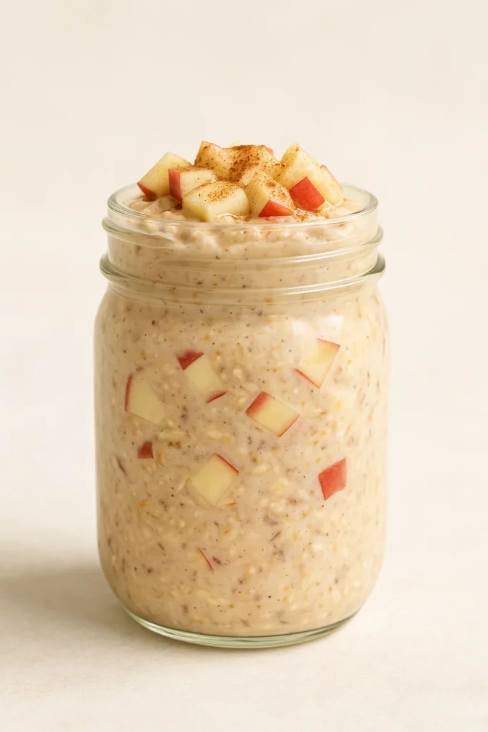 Apple cinnamon overnight oats for weight loss